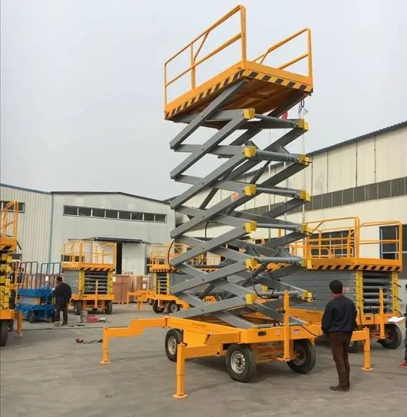 3 Sets of Towable Scissor Lifts Exported to Mexico 01