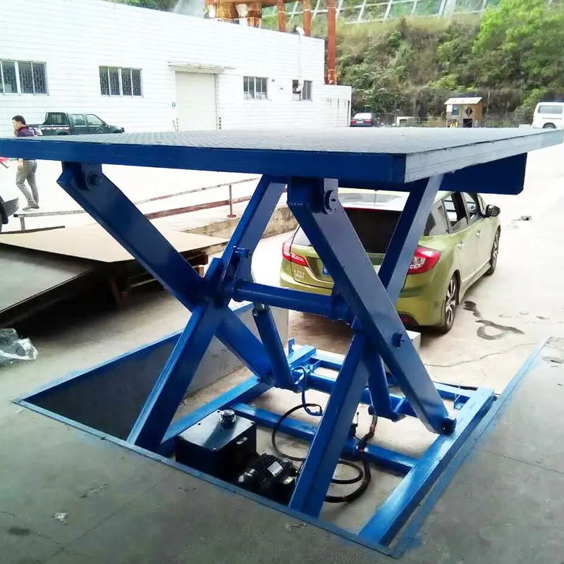 3 Ton scissor lift platform pit install