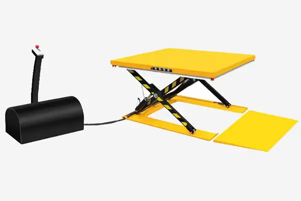 Low Profile Scissor Lift Table with Ramp-600=400
