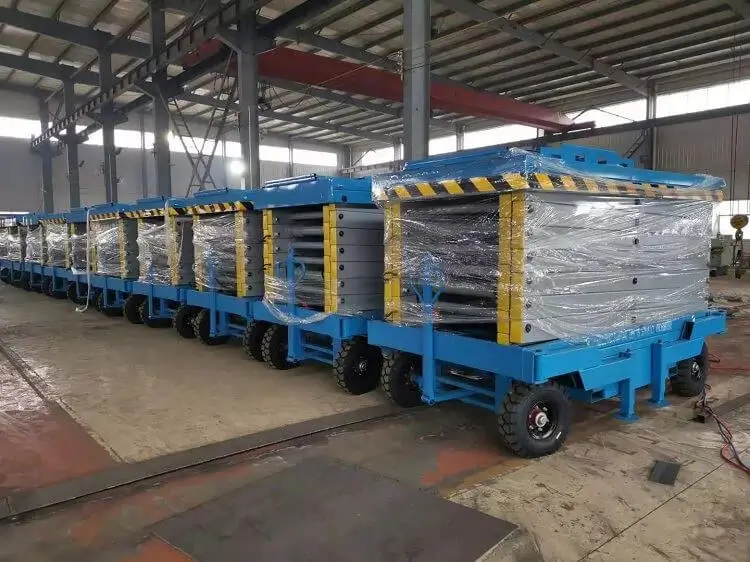 One container 14m towable scissor lift ship to Saudi Arabia 03