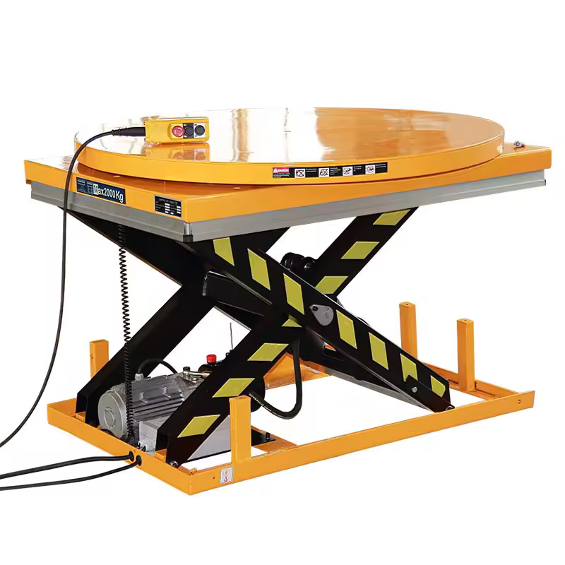 Stationary rotary scissor lift